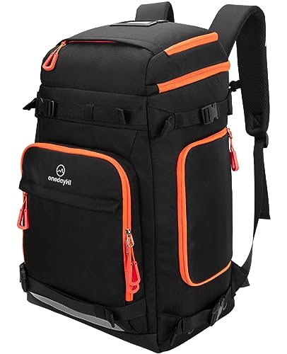 onedayHI Ski Boot Bag, 70L Snowboard Boot Backpack, Waterproof Ski Boot Bag Backpack, Ski & Snowboard Boots Travel Backpack for Ski Helmets, Goggles, Gloves, Apparel & Accessories for Adults & Youth
