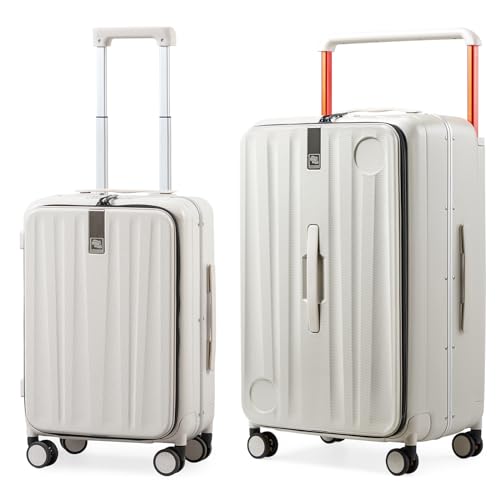 Hanke Carry On Luggage, Suitcase with Wheels Multifunctional 26 Inch Checked Luggage Hard Shell Suitcases Large Suitcase Travel Luggage for Women & Men Rolling Luggage Bags for Weekende