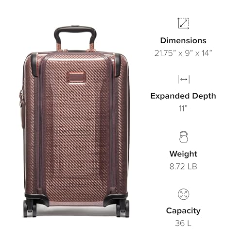 TUMI - Tegra-Lite 4 Wheel Luggage - Highly Durable Suitcase, Flexible Shell, Sleek and Lightweight Men's and Women's Expandable Rolling Bag - Front Pocket Expandable Carry On, Blush