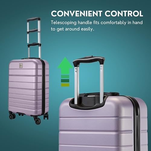 Skyway Epic 2.0 Hardside Lightweight and Durable ABS Shell Luggage, Spacious with Dual Spinning Wheels, Comfort Grip and Expandable, Men and Women
