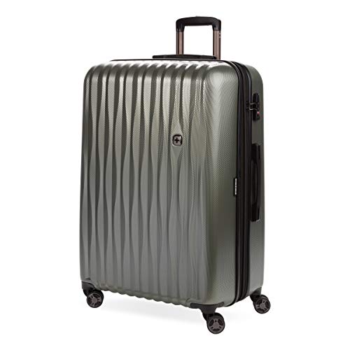 SwissGear 7272 Energie Expandable Hardside Luggage with Spinner Wheels and TSA Lock, Gunmetal, Checked-Large 27-Inch