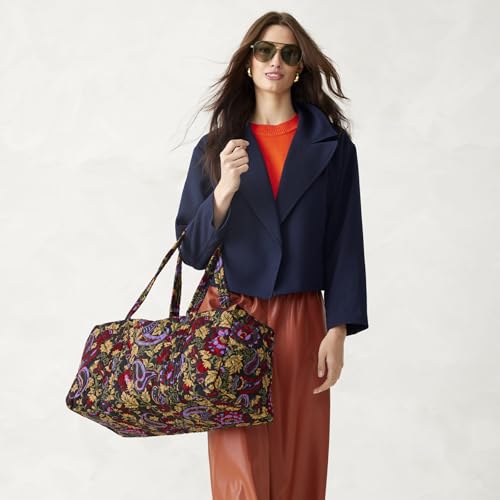 Vera Bradley Women's Premium Cotton Original Duffel Bag, Midnight Garden Paisley, One Size