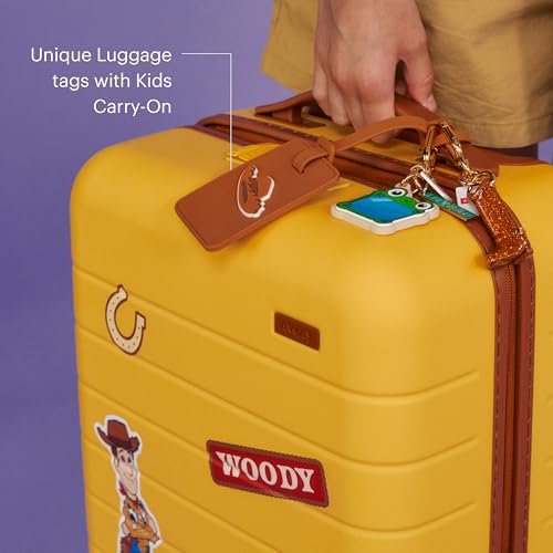Away Toy Story 5 Kids Carry-On Luggage - 19-Inch Lightweight Hardside Suitcase with 360° Spinner Wheels, Interior Compression System, TSA-Accepted Lock - Buzz Lightyear Purple