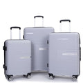 Tripcomp Luggage 3 Piece Sets Suitcase Set with Double Spinner Wheels, Lightweight Carry On Hardside Travel Luggage with TSA Lock, (20/24/28) (Silver)