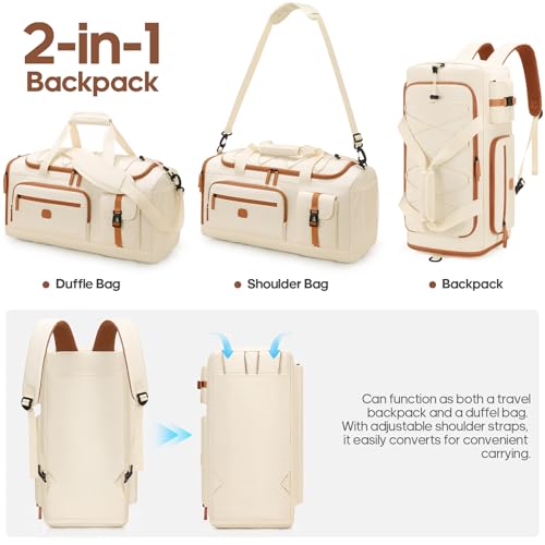 Luggage Sets 5 Piece, Carry On Luggage 20In With Spinner Wheels, Hardside Suitcase Set with TSA Lock,Durable Checked Large Suitcase With Travel Backpack for Men- 20in/24in/28in (Beige, 5 piece set)