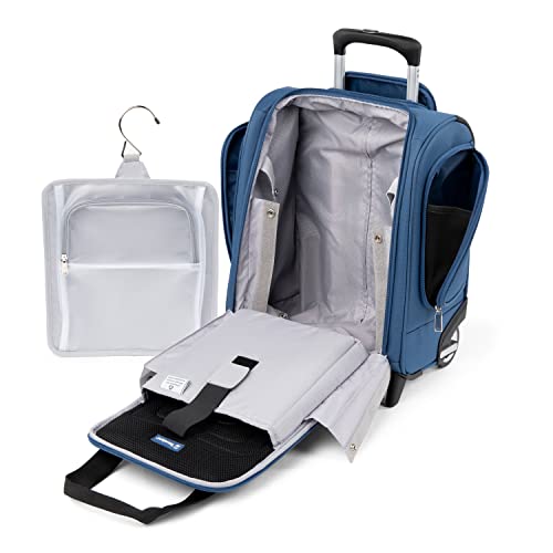 Travelpro Luggage Maxlite 5 Softside Lightweight Rolling Underseat Compact Carry on Upright 2 Wheel Bag, 15-Inch — Ensign Blue