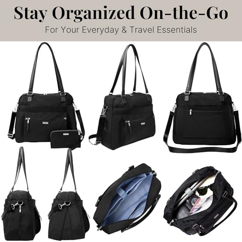 Overnight Expandable Laptop Tote - 16.5"x13.5" Lightweight Weekender Carry-on Travel Bag for Women