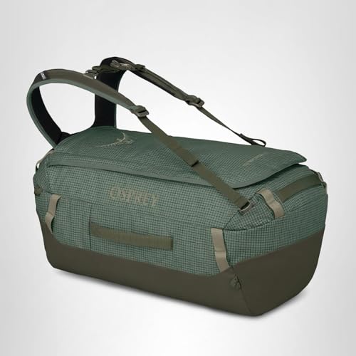 Osprey Transporter 40L Lightweight Travel Duffel Bag - Water Resistant Carry On Gear Bag for Men and Women, Pine Leaf