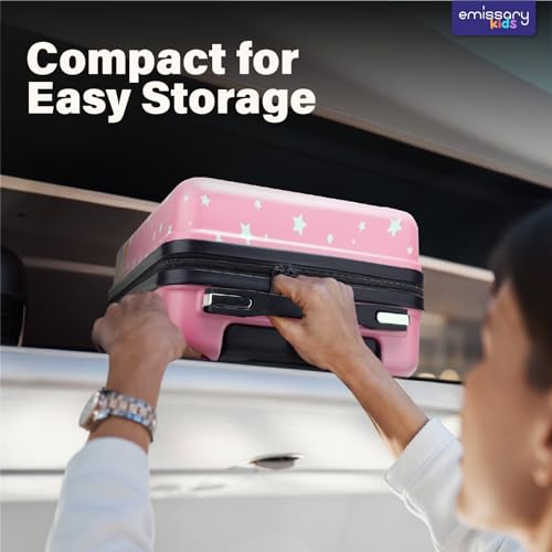 emissary Kids Suitcase for girls, 16" Hardside Unicorn Kids Luggage Set with Spinner Wheels and Backpack, Children Carry on Girls Suitcase Toddler Travel Rolling Luggage Gifts Airline Approved