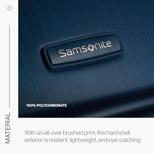 Samsonite Winfield 2 Hardside Expandable Luggage with Spinner Wheels, Deep Blue, Checked-Large 28-Inch