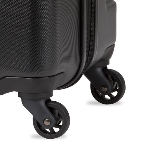 SwissGear 7366 Signature Hardside Expandable Luggage with Spinner Wheels, TSA Lock, Black, Checked-Large 27-Inch