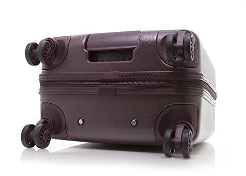 DKNY Unisex-Adult Metal Logo, Burgundy, 21" Carry On