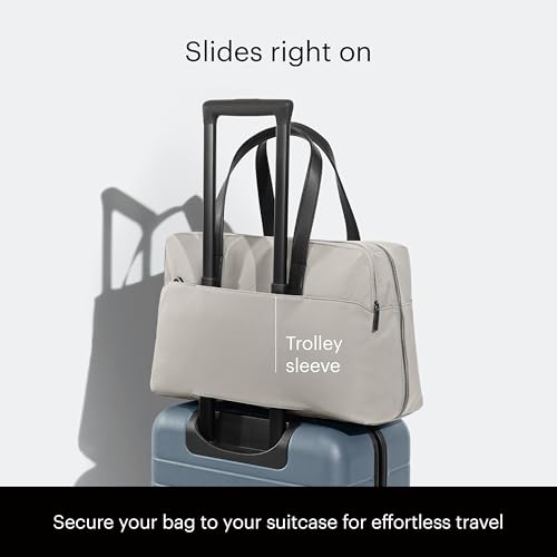 Away The Everywhere Bag - Airline Approved Carry-On Bag with Padded Laptop Pocket, Detachable Shoulder Strap - Water-Repellent Carry-On Duffle Bag - Cloud Gray