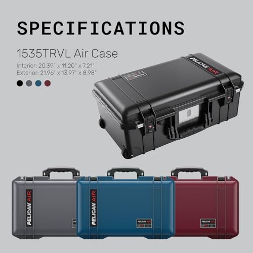Pelican Air 1535 Travel Case - Carry On Luggage (Blue)