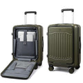 LOVEVOOK Carry On Luggage 22x14x9 Airline Approved, Expandable Hard Shell Suitcase with Spinner Wheels, USB Charging Port & Front Pocket, PC Hardside Rolling Luggage with TSA Lock for Travel