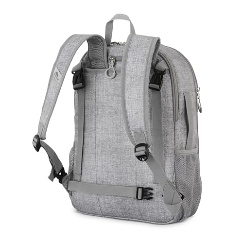 High Sierra Adaptive Backpack, Travel, or Work Bookbag with tablet sleeve, One Size, Silver Heather