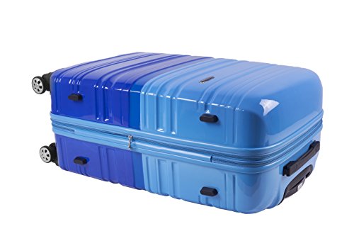 Rockland Melbourne Hardside Expandable Spinner Wheel Luggage, Carry-On 20", Two Tone Blue