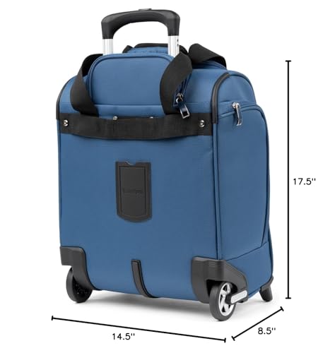 Travelpro Luggage Maxlite 5 Softside Lightweight Rolling Underseat Compact Carry on Upright 2 Wheel Bag, 15-Inch — Ensign Blue