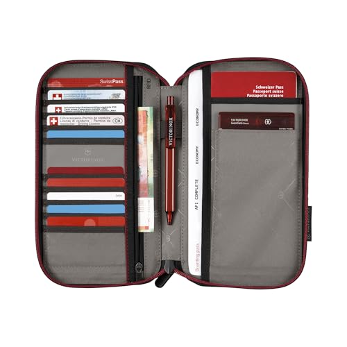 Victorinox Travel Essentials, Travel Organizer, Zippered Document Holder with RFID - Black