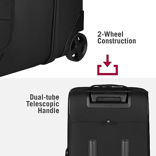 Victorinox Crosslight Wheeled Duffel Bag - Travel Luggage with Wheels - Includes Shoe Storage - Premium Travel Essentials - 87 Liters, Black