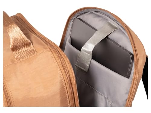 Baggallini Coastal Flip Lock Laptop Backpack - Lightweight 15x11 Travel Backpack w/RFID & Luggage Sleeve