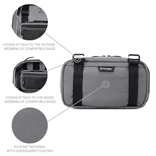 Travelpro Altitude Travel Essentials Organizaton Kit, Men and Women, Falcon Grey