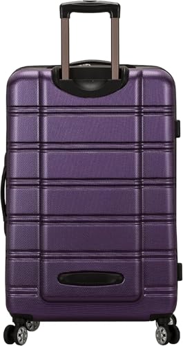 Rockland Melbourne Hardside Expandable Spinner Wheel Luggage, Medium 24", Purple