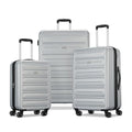 American Tourister Westridge Hardside Luggage Set with Spinner Wheels, Silver, 3PC SET (CO/M/L)
