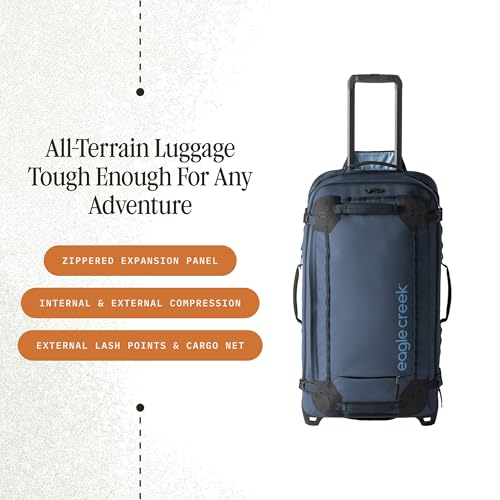 Eagle Creek Gear Warrior XE 2-Wheel Luggage to Keep Travel Items Organized - Smooth Rolling Wheels - Telescoping Handle - Padded Laptop Pocket - Blue Jay - 30”