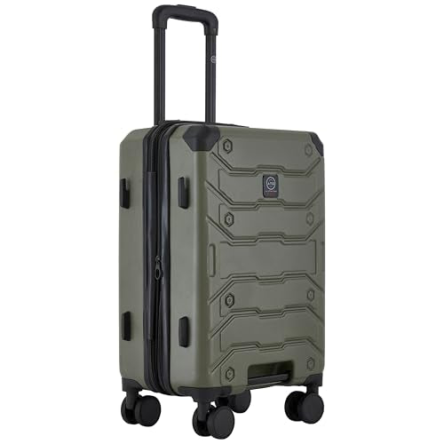 Wrangler ATG Trailway Expandable Hardside Luggage, Winter Moss, 22" Carry-On