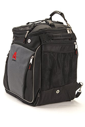 Athalon Heated Ski/Snowboard Boot Bag, Stores Gear Including Helmet, Goggles & Gloves, 12V Power, Grey & Black