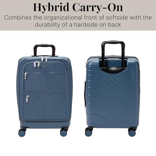 Baggallini Set Wave 22” 4 Wheel Hybrid Carry-On Luggage - Lightweight Carry On Suitcase with Wheels