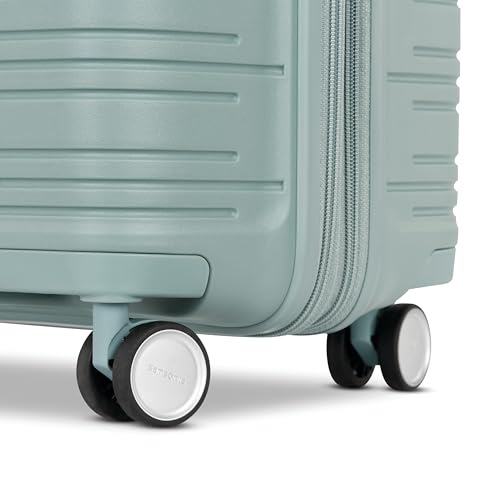 Samsonite Elevation Plus - Large Hardside Luggage - Scratch Resistant Polypropylene Shell, RightHeight™ Adjustable Handle, Integrated AirTag Holder, TSA Lock, WetPak™ Compartment - Cypress Green