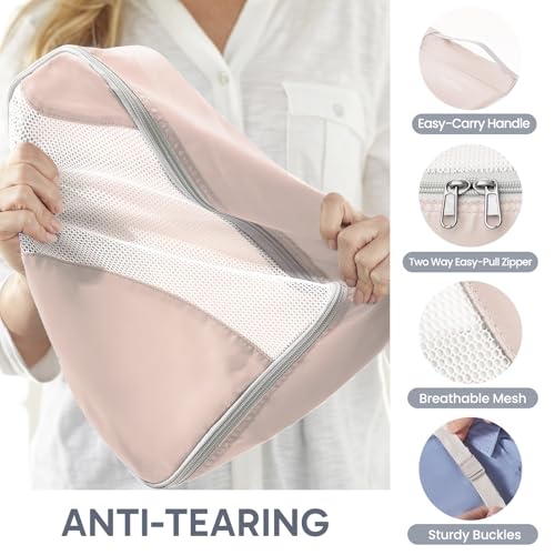 10 Set Packing Cubes for Travel, Gifts for Women Mom,Anti-Tearing Suitcase Organizer for Luggage with Shoe & Hanging Toiletry Bag,OlarHike Vacation Essentials & Accessories for Cruise Ship