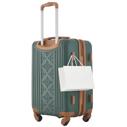 Wrangler 22" and 18" Heartland 2-Piece Carry-On Luggage Set, Satin Moss