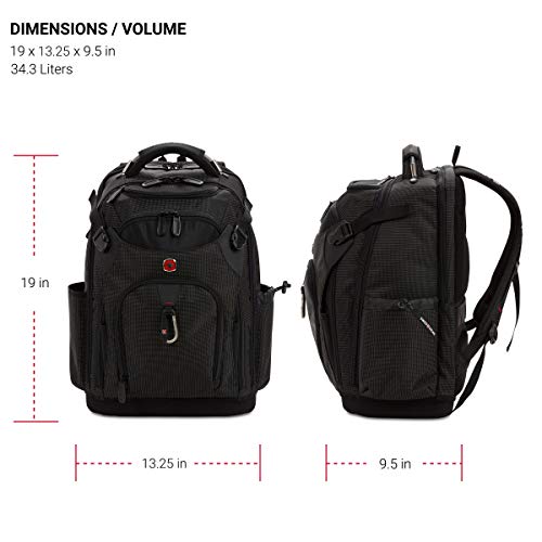 SwissGear Tool Bag Backpack, Fits Up to 17-Inch Laptop, Work Pack PRO, Black