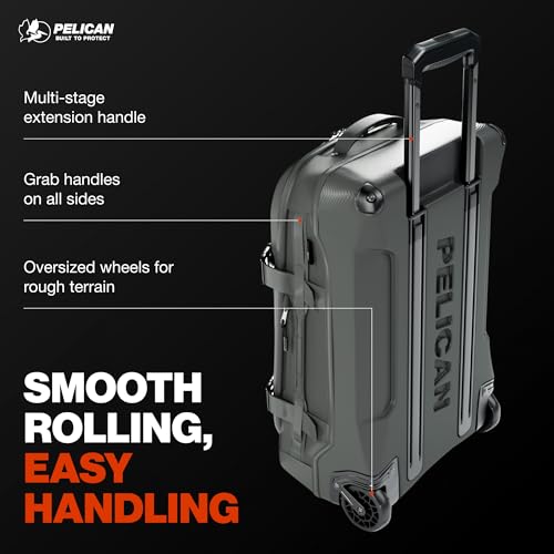 Pelican Aegis Luggage - Carry On Duffel Bag with Wheels - 22 Inch Carry On Bag - Airline Approved (Charcoal)