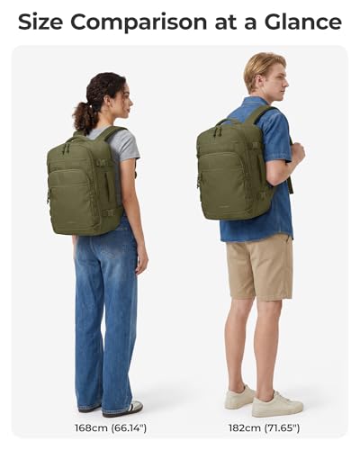 BAGSMART Travel Backpack for Women & Men 17.3 inch Laptop, Flight Approved Carry on Backpack with Shoe bag & 2 Packing Cubes, Water-Resistant Large Business Travel Bag, Weekender Bag - Navy Blue
