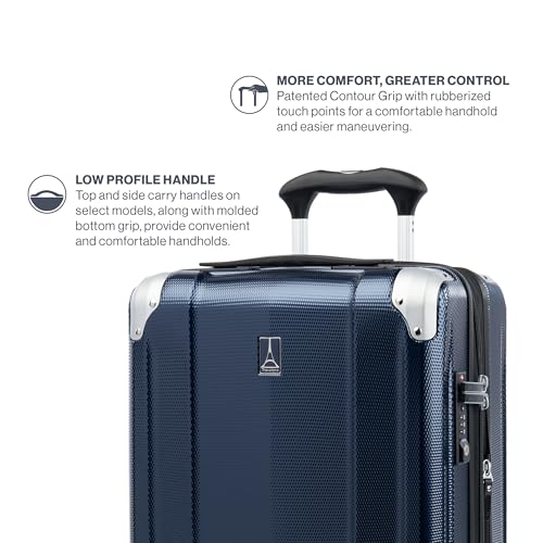 Travelpro Pathways 3 Hardside Expandable Luggage, 8 Spinner Wheels, Lightweight Hard Shell Suitcase, 3 Piece Set (21/25/28), Royal Blue