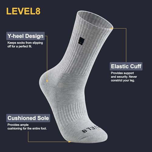 LEVEL8 Zipperless Carry On Luggage with Mens Work Crew Socks