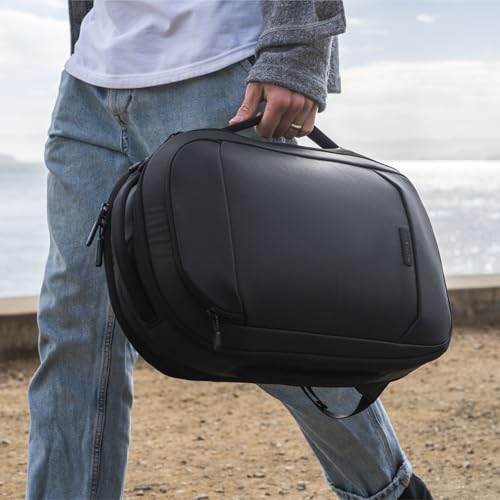 NOMATIC Navigator RS Pack 15L: 15L Premium Backpack w/ 6L Built-In Expansion - Water Resistant Anti Theft Backpack - Laptop Bag - Computer Backpack - Expandable Black Backpack