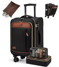 LOVEVOOK 4 Pcs Carry On Luggage 22x14x9 Airline Approved 20 Inch Underseat Carry on Suitcase for Women Men Softside Travel Luggage with Spinner Wheels and TSA Lock