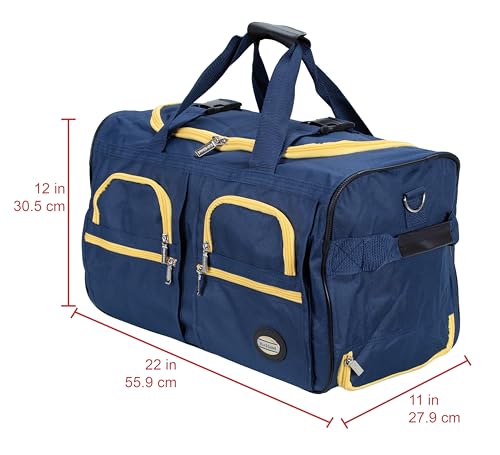 Rockland 40" Polyester Rolling Duffel Bag, Navy
