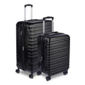 Amazon Basics 2-Piece Hardside Luggage Set (21" Carry-on, 30"), Expandable Suitcases with Spinner Wheels, Scratch-Resistant Surface, Black