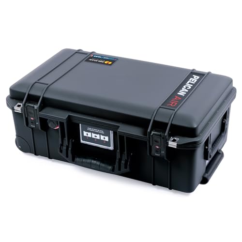 Black Pelican Air 1535 Carry-on Case - Comes empty - Black Handles & TSA Locking Latches.