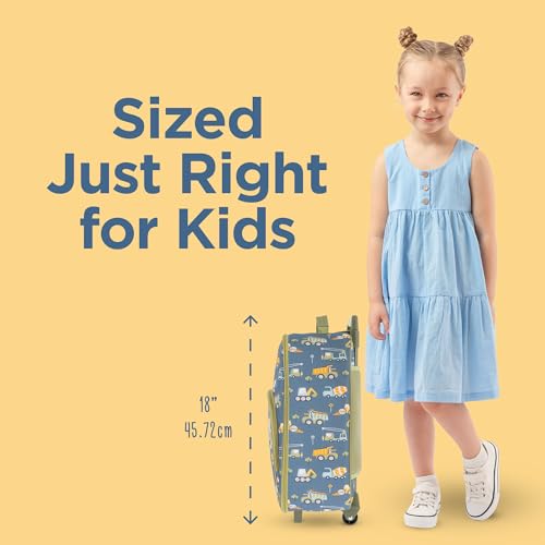Stephen Joseph, Kids Roling Carry-On Luggage, 12.5"L x 6.5"W x 18"H, Construction