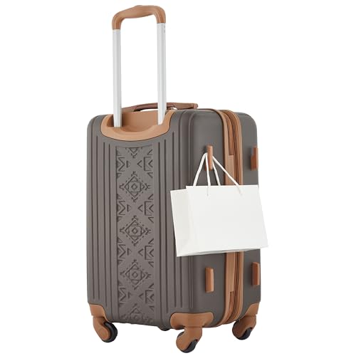Wrangler 22" and 18" Heartland 2-Piece Carry-On Luggage Set, Chocolate
