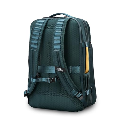 High Sierra Hi-Life Travel Backpack - Features 2-inch Expansion, WetPak Pockets, 17” Laptop Compartment, Stack-It Strap, Adjustable Sternum Strap, Fleece Pocket, Dual Water Bottle Pockets