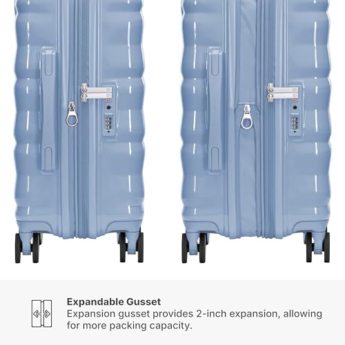Traveler's Choice Edinburgh II Hardside Spinner Luggage, TSA Lock, Blue, 21" Carry-on