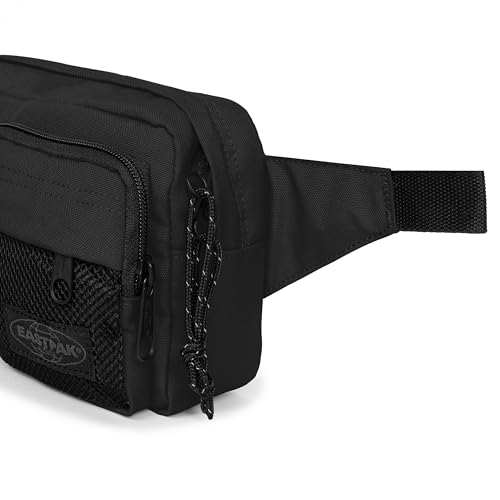 Eastpak Double Crossbody – 3L Water-Resistant Bag with Dual Front Zip Pockets, Adjustable Strap, Quilted Back, Black